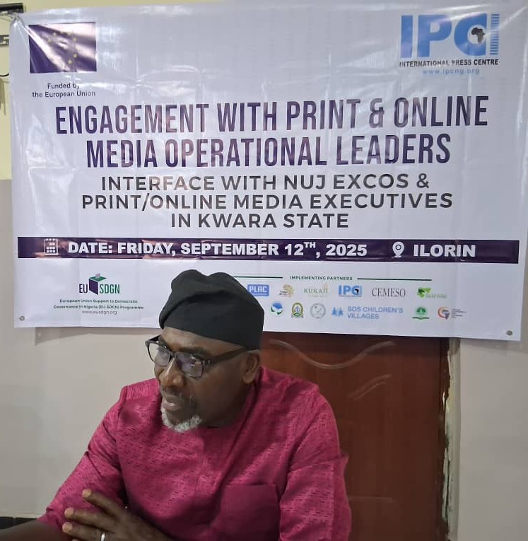 IPC, EU-SDGN Hold Media Engagement With Online, Print Journalists In Kwara
